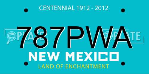 787PWA New Mexico License Plate