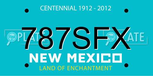 787SFX New Mexico License Plate
