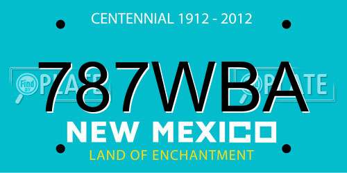 787WBA New Mexico License Plate