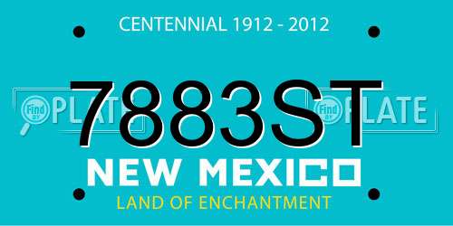 7883ST New Mexico License Plate