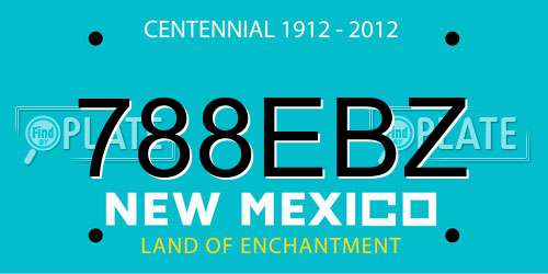 788EBZ New Mexico License Plate