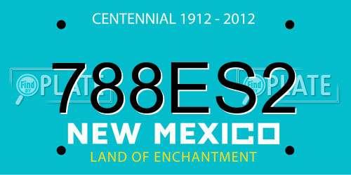 788ES2 New Mexico License Plate