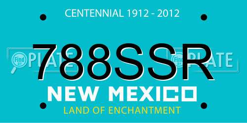 788SSR New Mexico License Plate