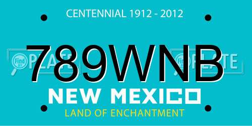 789WNB New Mexico License Plate