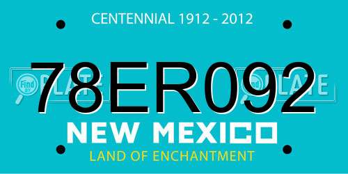 78ER092 New Mexico License Plate