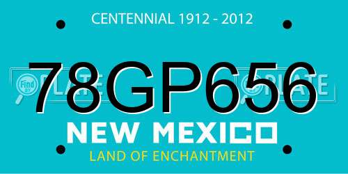 78GP656 New Mexico License Plate