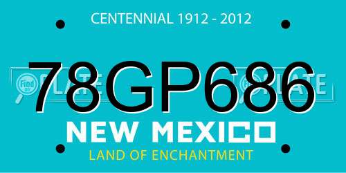 78GP686 New Mexico License Plate