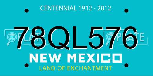 78QL576 New Mexico License Plate