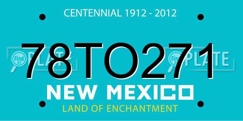 78TO271 New Mexico License Plate