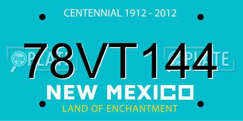 78VT144 New Mexico License Plate