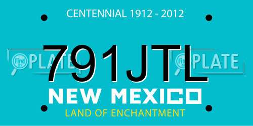 791JTL New Mexico License Plate