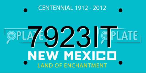 7923IT New Mexico License Plate