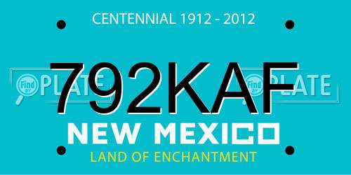 792KAF New Mexico License Plate