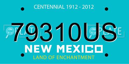 79310US New Mexico License Plate