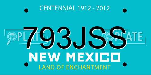 793JSS New Mexico License Plate