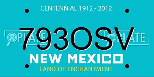 793OSV New Mexico License Plate