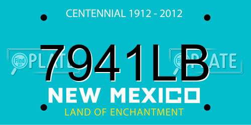 7941LB New Mexico License Plate
