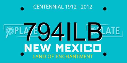 794ILB New Mexico License Plate