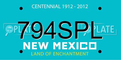 794SPL New Mexico License Plate