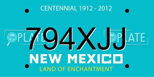794XJJ New Mexico License Plate