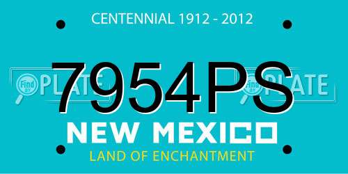 7954PS New Mexico License Plate
