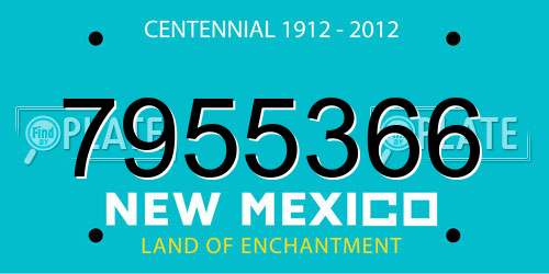 7955366 New Mexico License Plate