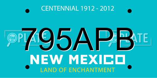 795APB New Mexico License Plate