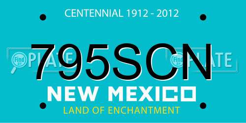 795SCN New Mexico License Plate