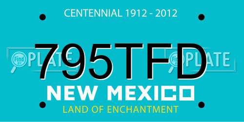 795TFD New Mexico License Plate