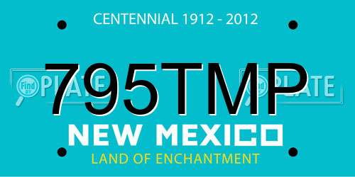 795TMP New Mexico License Plate