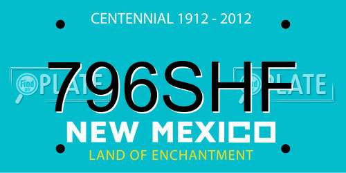 796SHF New Mexico License Plate