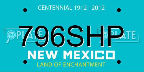 796SHP New Mexico License Plate
