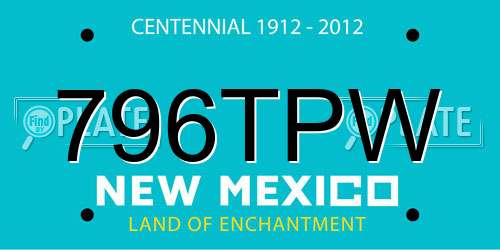 796TPW New Mexico License Plate