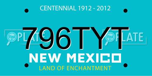 796TYT New Mexico License Plate