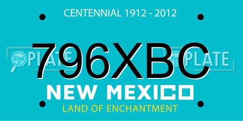796XBC New Mexico License Plate