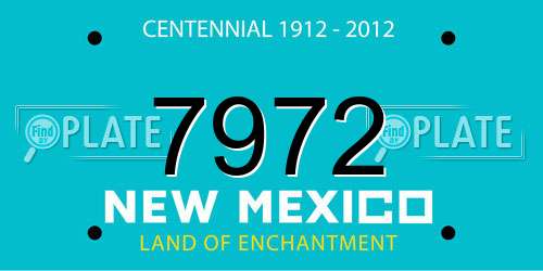 7972 New Mexico License Plate