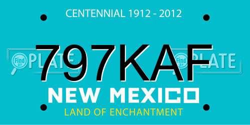 797KAF New Mexico License Plate