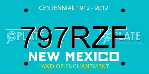 797RZF New Mexico License Plate