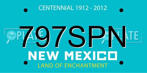 797SPN New Mexico License Plate