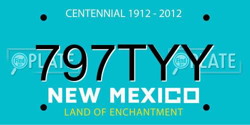 797TYY New Mexico License Plate