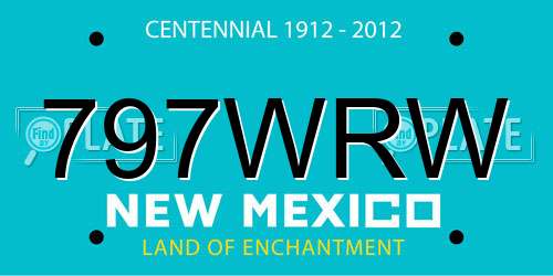 797WRW New Mexico License Plate