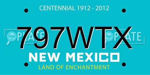 797WTX New Mexico License Plate