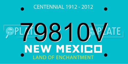 79810V New Mexico License Plate