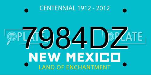 7984DZ New Mexico License Plate
