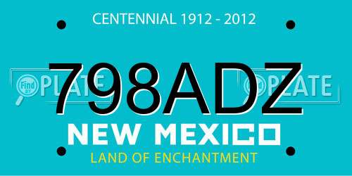 798ADZ New Mexico License Plate