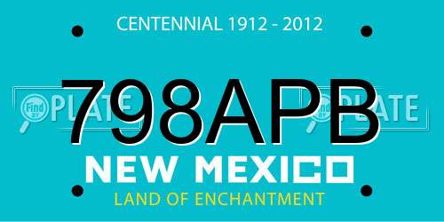 798APB New Mexico License Plate
