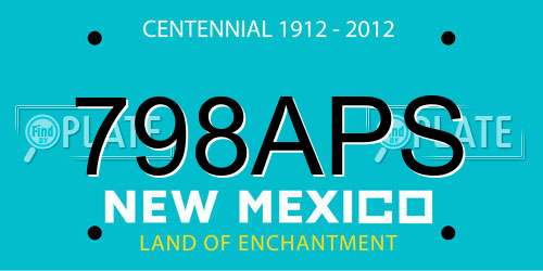 798APS New Mexico License Plate