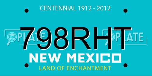 798RHT New Mexico License Plate
