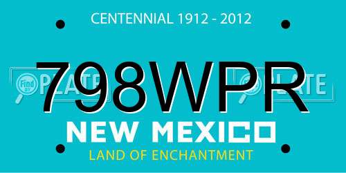 798WPR New Mexico License Plate