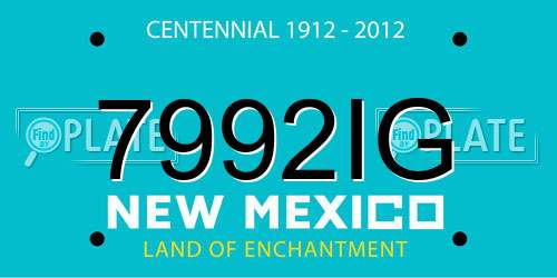 7992IG New Mexico License Plate